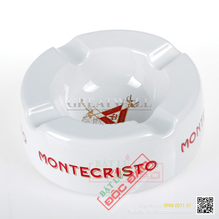 Gạt tàn Cigar (xì gà) Cohiba màu trắng chính hãng loại 4 điếu - Mã SP: G416A