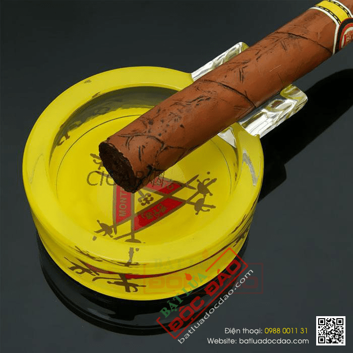 Gạt tàn Cigar (xì gà) Cohiba thủy tinh chính hãng loại 1 điếu - Mã SP: G113C