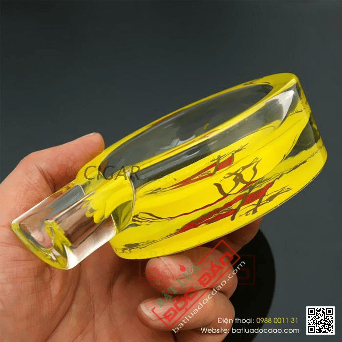 Gạt tàn Cigar (xì gà) Cohiba thủy tinh chính hãng loại 1 điếu - Mã SP: G113C