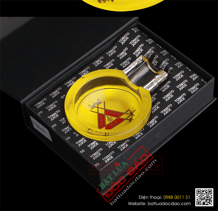 Gạt tàn Cigar (xì gà) Cohiba thủy tinh chính hãng loại 1 điếu - Mã SP: G113C