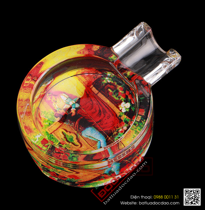 Gạt tàn Cigar (xì gà) Cohiba thủy tinh chính hãng loại 1 điếu - Mã SP: G113D