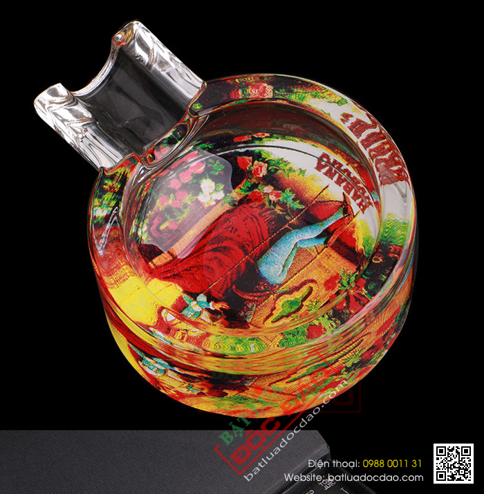 Gạt tàn Cigar (xì gà) Cohiba thủy tinh chính hãng loại 1 điếu - Mã SP: G113D