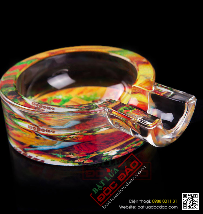 Gạt tàn Cigar (xì gà) Cohiba thủy tinh chính hãng loại 1 điếu - Mã SP: G113D