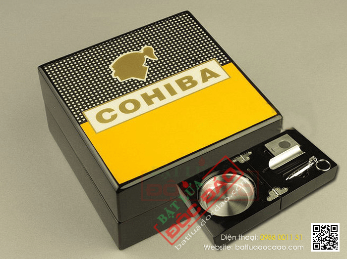 Gạt tàn Cigar (xì gà), dao cắt Cigar, đục Cigar Cohiba chính hãng - Mã SP: G104A