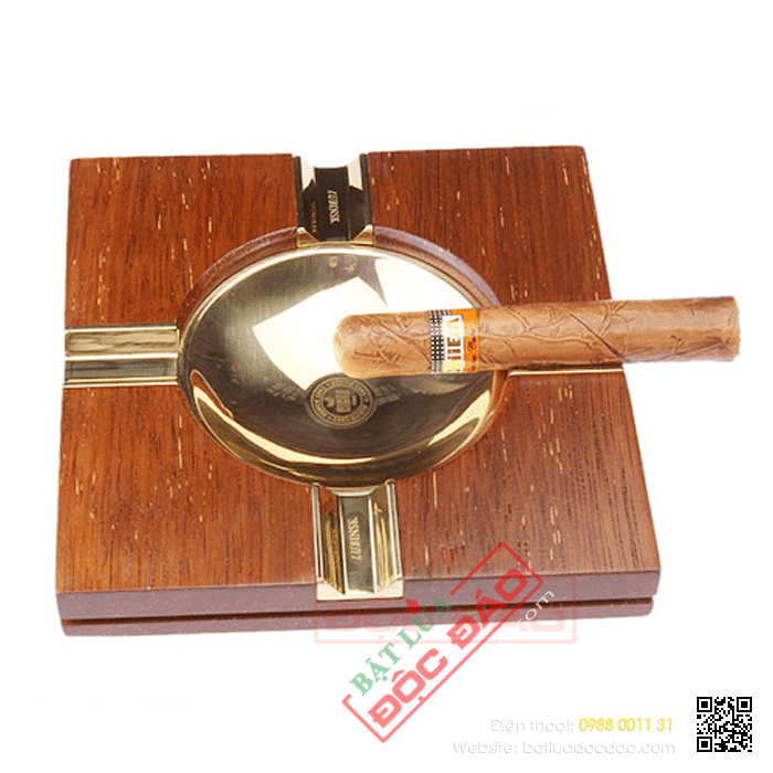 Gạt tàn xì gà (cigar) gỗ 4 điếu chính hãng Lubinski - Mã SP: LBG029