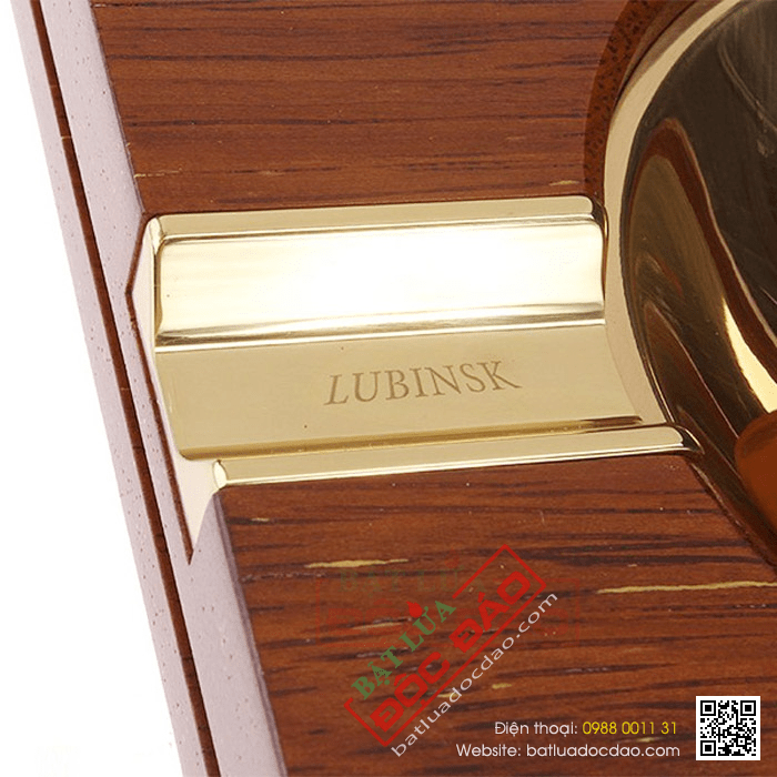Gạt tàn xì gà (cigar) gỗ 4 điếu chính hãng Lubinski - Mã SP: LBG029
