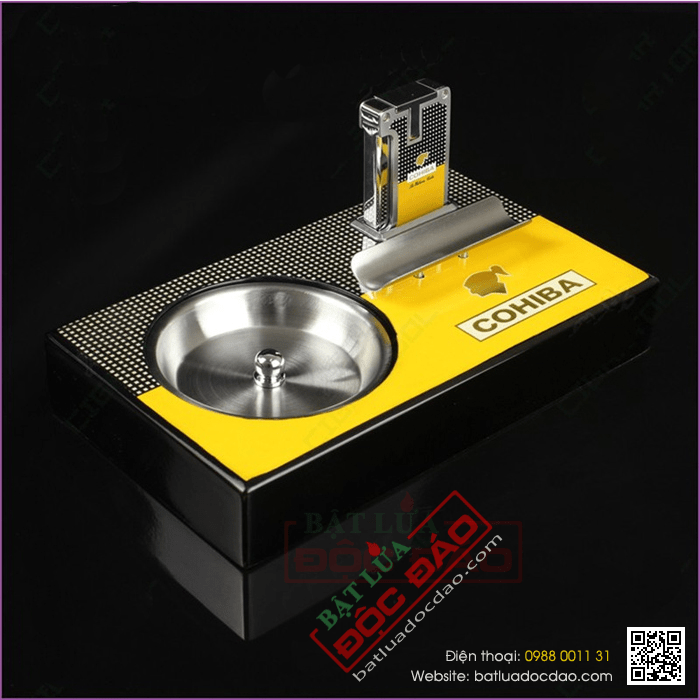Gạt tàn Cigar (xì gà) kèm bật lửa Cigar Cohiba chính hãng - Mã SP: G107