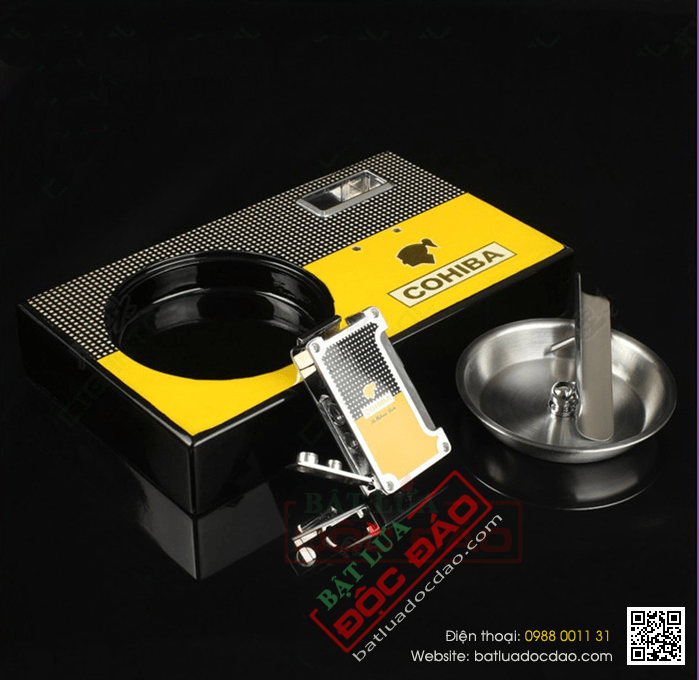 Gạt tàn Cigar (xì gà) kèm bật lửa Cigar Cohiba chính hãng - Mã SP: G107
