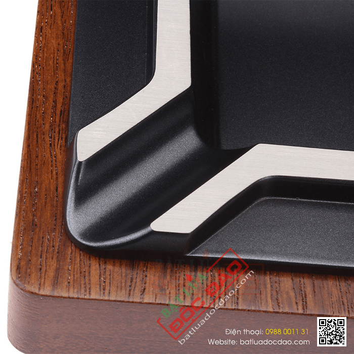 Gạt tàn Cigar (xì gà) Lubinski chất liệu gỗ, kim loại cao cấp - Mã SP: LB071