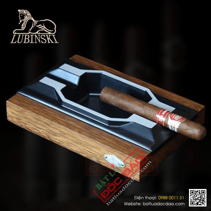 Gạt tàn Cigar (xì gà) Lubinski chính hãng màu cà phê - Mã SP: LB070