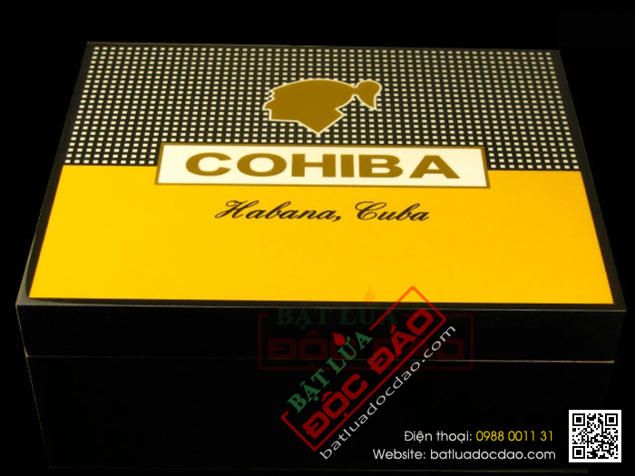 Hộp đựng Cigar (xì gà) Cohiba chất liệu gỗ tuyết tùng cao cấp - Mã SP: H525 - 50