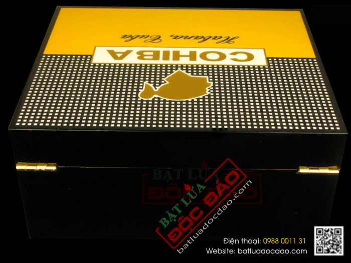 Hộp đựng Cigar (xì gà) Cohiba chất liệu gỗ tuyết tùng cao cấp - Mã SP: H525 - 50
