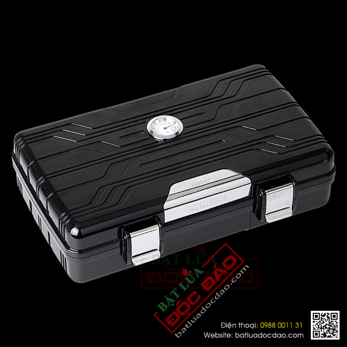 Hộp giữ ẩm Cigar (xì gà) Humidor loại 10 điếu kiểu dáng vali - Mã SP: PC081