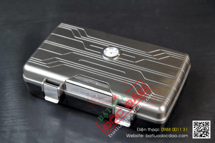 Hộp giữ ẩm Cigar (xì gà) Humidor loại 10 điếu kiểu dáng vali - Mã SP: PC081