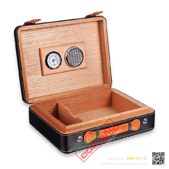 Hộp bảo quản, giữ ẩm xì gà (cigar) mini 25 điếu Lubinski - Mã SP: J004