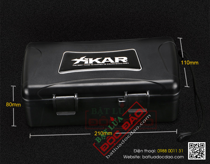 Hộp giữ ẩm Cigar (xì gà) Xikar loại nhỏ 4 điếu kiểu vali chính hãng- Mã SP: XH10