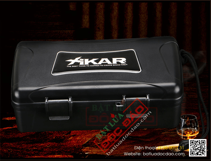 Hộp giữ ẩm Cigar (xì gà) Xikar loại nhỏ 4 điếu kiểu vali chính hãng- Mã SP: XH10