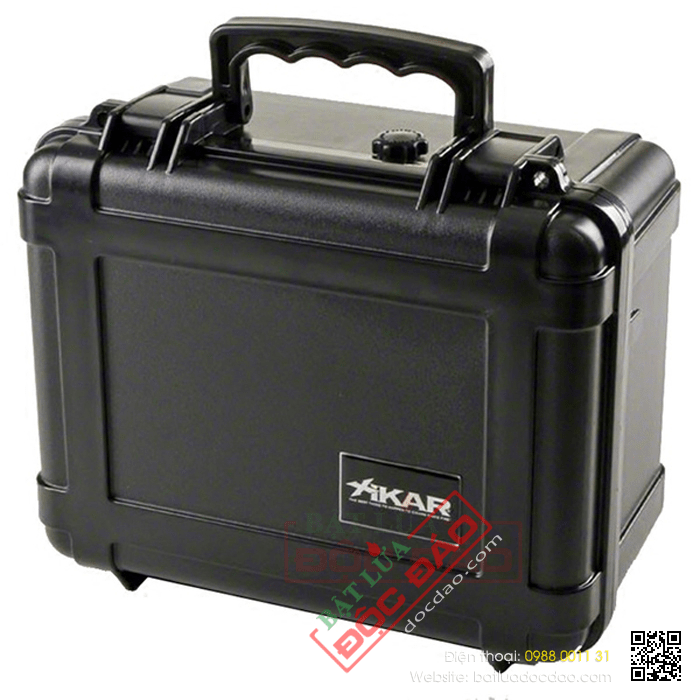 Hộp giữ ẩm Cigar (xì gà) Xikar màu đen kiểu vali- Mã SP: 280XL