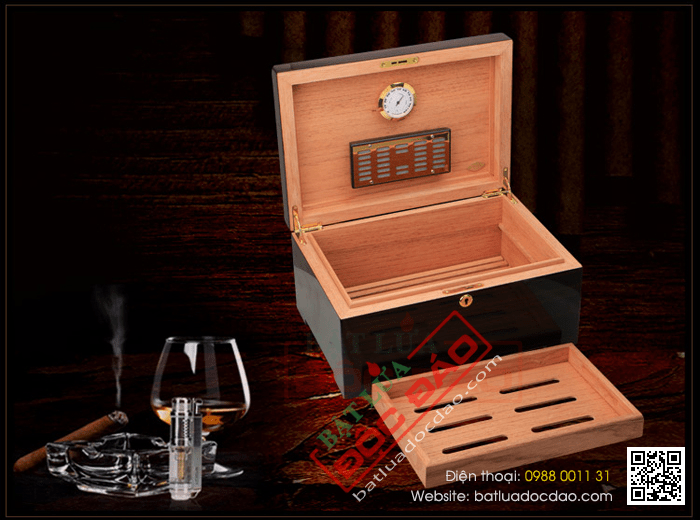 Hộp đựng Cigar (xì gà) Guevara cao cấp - Mã SP: RAG8102C