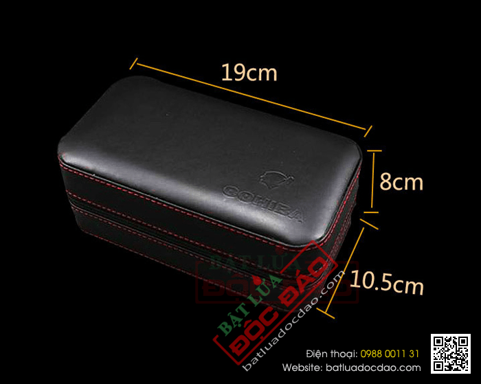 Hộp đựng Cigar (xì gà) Cohiba loại 6 điếu màu đen chính hãng - Mã SP: 021