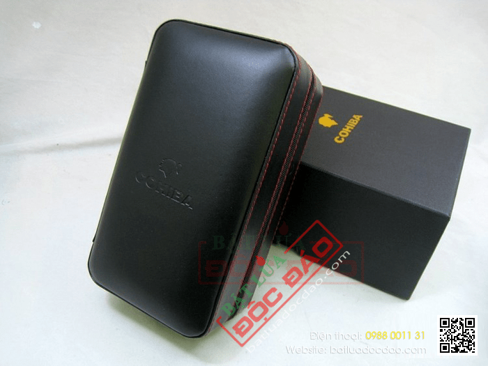 Hộp đựng Cigar (xì gà) Cohiba loại 6 điếu màu đen chính hãng - Mã SP: 021