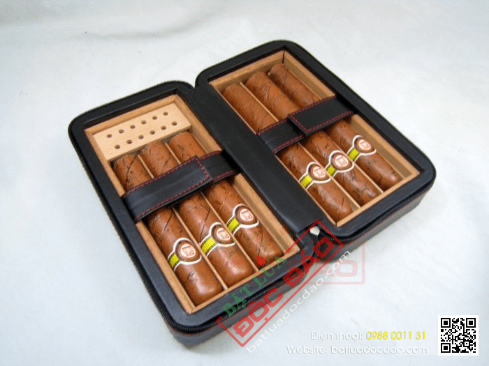 Hộp đựng Cigar (xì gà) Cohiba loại 6 điếu màu đen chính hãng - Mã SP: 021