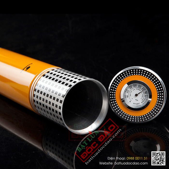 Ống đựng Cigar (xì gà) Cohiba chính hãng màu vàng - Mã SP: P321A
