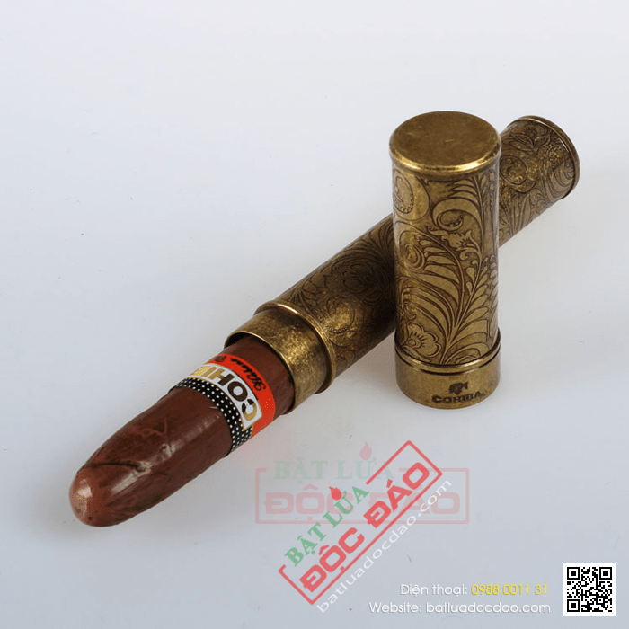 Ống đựng Cigar (xì gà) Cohiba chính hãng chất liệu đồng - Mã SP: D001A