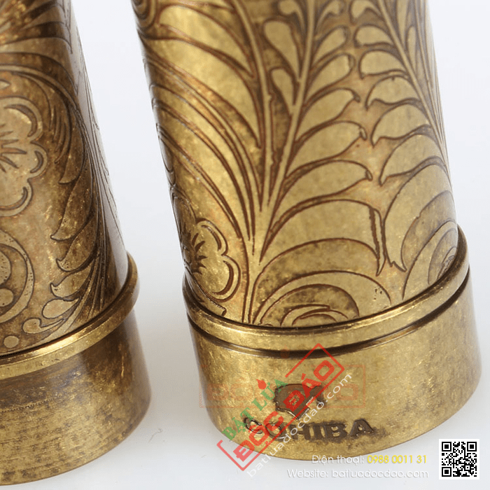 Ống đựng Cigar (xì gà) Cohiba chính hãng chất liệu đồng - Mã SP: D001A