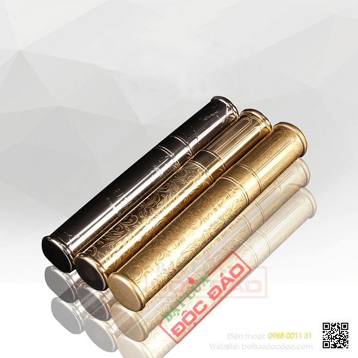 Ống đựng Cigar (xì gà) Cohiba chính hãng loại 1 điếu màu đồng - Mã SP: HB028