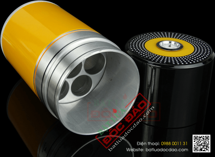 Ống đựng Cigar (xì gà) Cohiba chính hãng loại 7 điếu màu vàng - Mã SP: D003