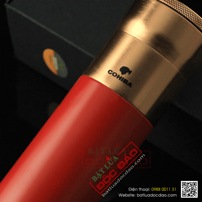 Ống đựng Cigar (xì gà) Cohiba chính hãng màu đỏ - Mã SP: D010