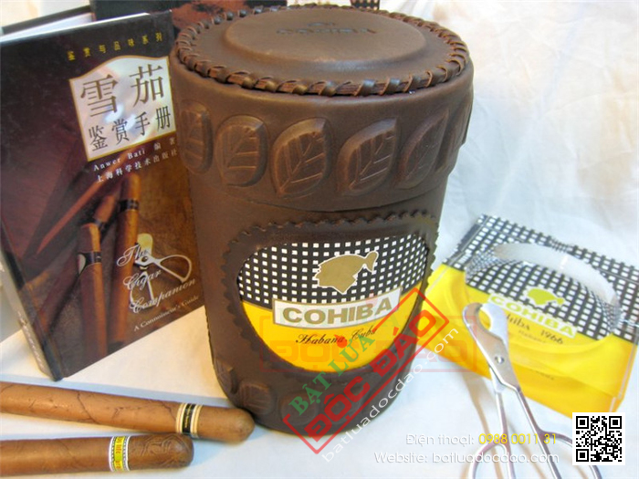 Ống đựng Cigar (xì gà) Cohiba chính hãng màu nâu - Mã SP: D011