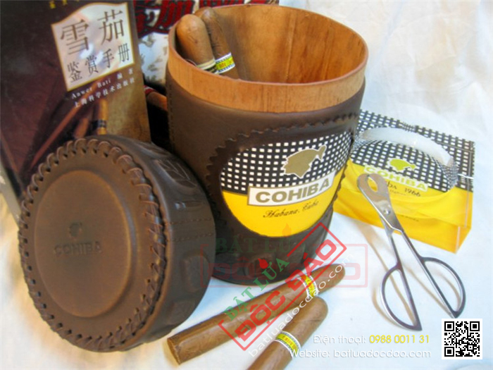 Ống đựng Cigar (xì gà) Cohiba chính hãng màu nâu - Mã SP: D011