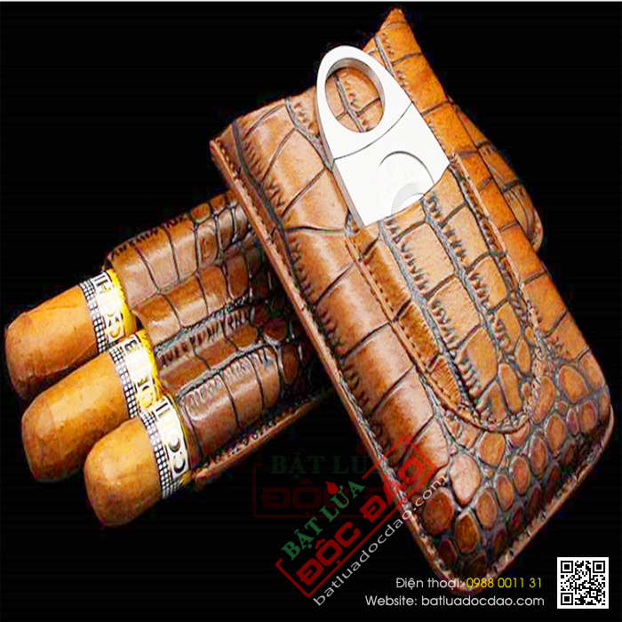 Set bao da Cigar (xì gà), dao cắt Cigar Cohiba chính hãng - Mã SP: P307E