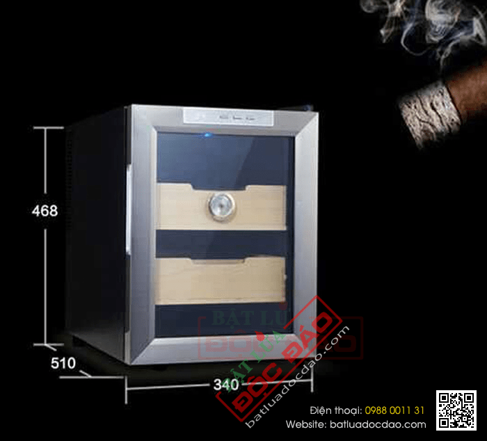 Tủ bảo quản Cigar (xì gà) cắm điện 2 tầng cao cấp - Mã SP: H828