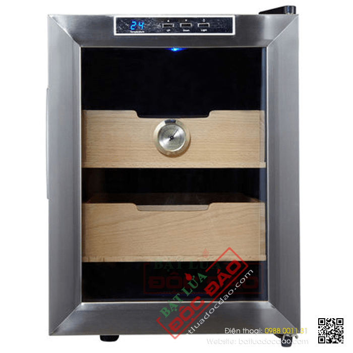 Tủ bảo quản Cigar (xì gà) cắm điện 2 tầng cao cấp - Mã SP: H828
