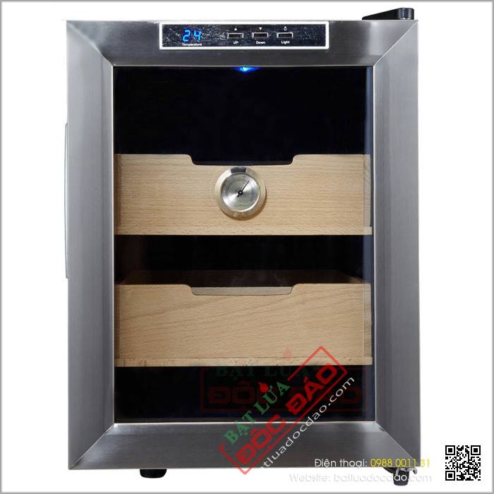 Tủ bảo quản Cigar (xì gà) cắm điện 2 tầng cao cấp - Mã SP: H828