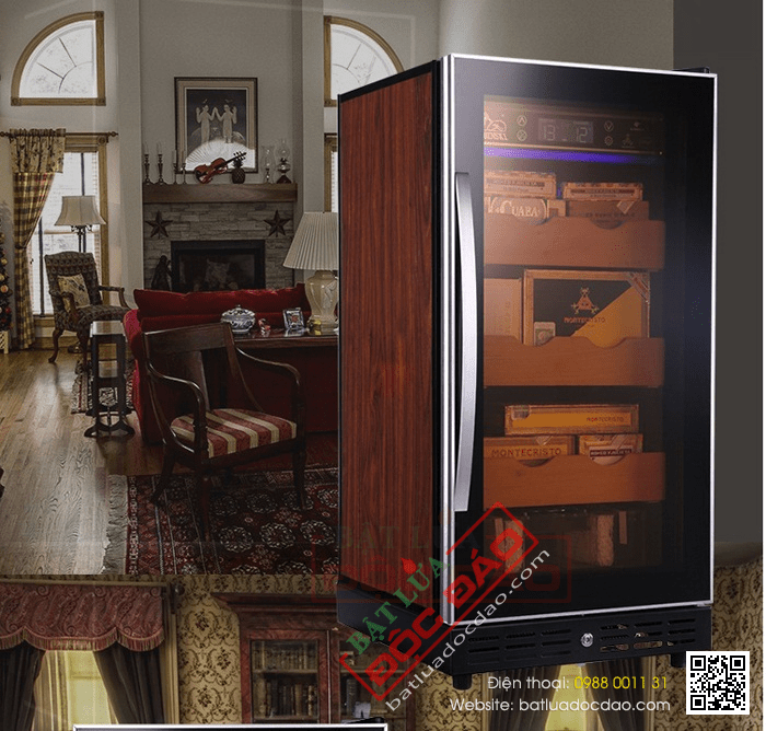 Tủ bảo quản Cigar (xì gà) cắm điện 3 tầng cao cấp - Mã SP: RA777