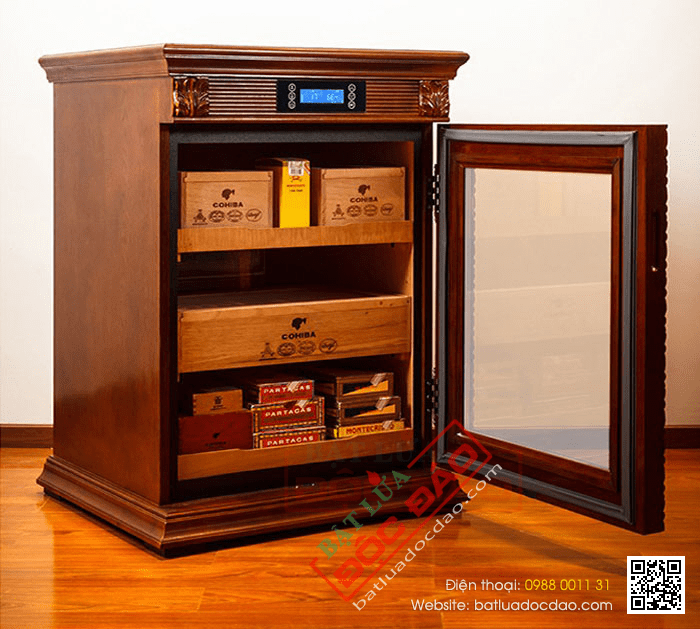 Tủ bảo quản giữ ẩm xì gà cắm điện 3 tầng Cohiba - Mã SP: CH98