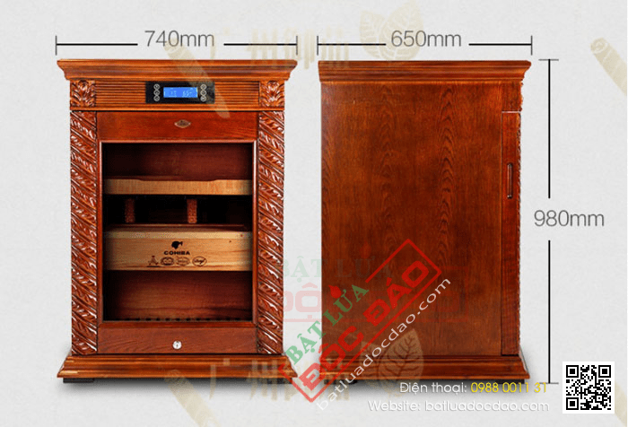 Tủ bảo quản giữ ẩm xì gà cắm điện 3 tầng Cohiba - Mã SP: CH98