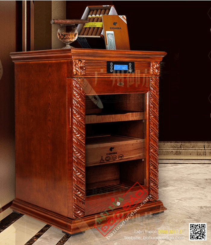 Tủ bảo quản giữ ẩm xì gà cắm điện 3 tầng Cohiba - Mã SP: CH98