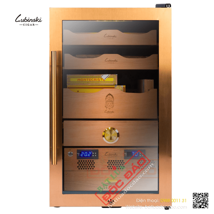 Tủ bảo quản giữ ẩm xì gà cắm điện Lubinski 3 tầng - Mã SP: RA220