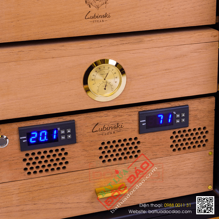 Tủ bảo quản giữ ẩm xì gà cắm điện Lubinski 3 tầng - Mã SP: RA220