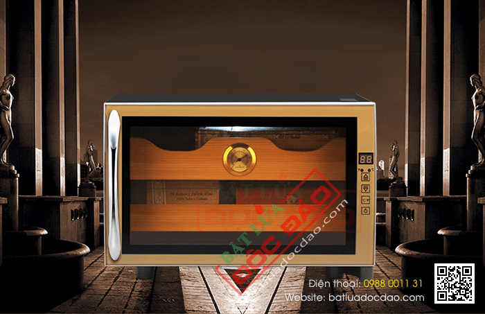 Tủ bảo quản Cigar (xì gà) cắm điện 2 tầng cao cấp - Mã SP: H727