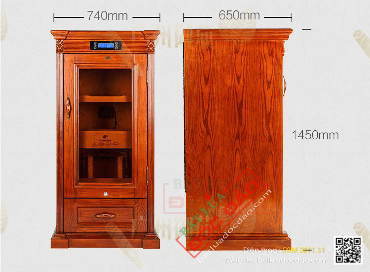 Tủ cắm điện bảo quản giữ ẩm xì gà Cohiba - Mã SP: CH14