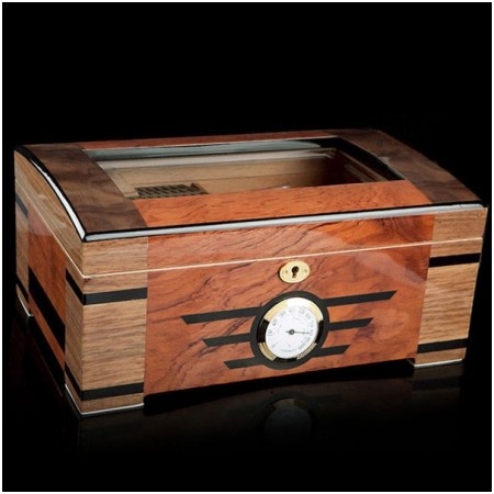 Ảnh của Hộp bảo quản giữ ẩm Lubinski loại 100 điếu có khóa - Mã SP: T001