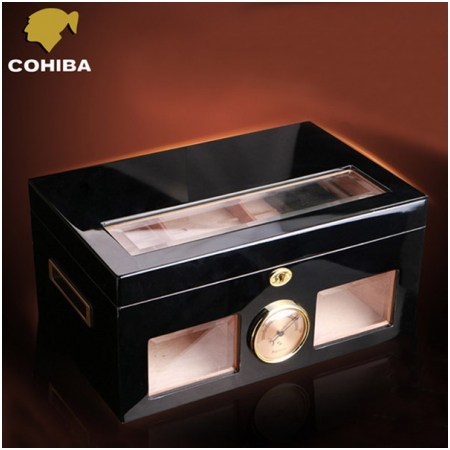 Ảnh của Tủ giữ ẩm Cohiba màu đen cao cấp - Mã SP: H532C​