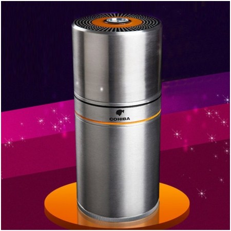 Ảnh của Ống đựng Cohiba chính hãng loaị 7 điếu màu trắng bạc - Mã SP: D004