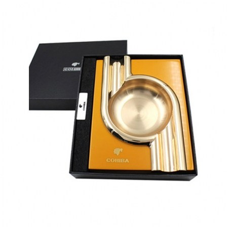 Ảnh của Gạt tàn Cohiba chính hãng loại 2 điếu màu vàng - Mã SP: G233
